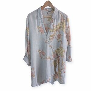 Winter Sun Wrap Style Tunic Light Blue Large